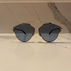 Dior Gold and Blue Sunglasses